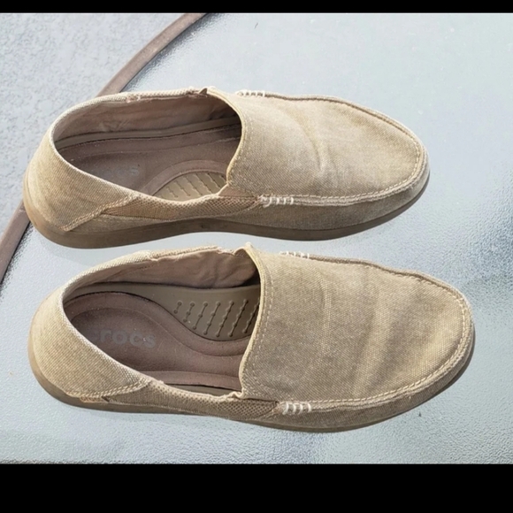Crocs Santa Cruz Shoes Men’s 9 Taupe Slip-On Comfort Casual Loafers 2020… - Picture 2 of 11